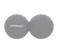 SPRINGOS bola doble ｜ bola doble ｜ bola duo ｜ gris ｜ bola de masaje ｜ rodillo ｜ rodillo de fascia ｜ bola de lacrosse ｜ automasaje ｜ fisioterapia (doble gris)