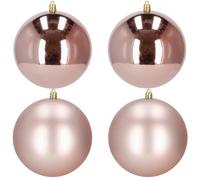 SPRINGOS Bolas de plástico para árbol de Navidad, diámetro de 12 cm, 4 unidades