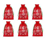 SPRINGOS Bolsa de regalo con Papá Noel decoración navideña 6 unidades