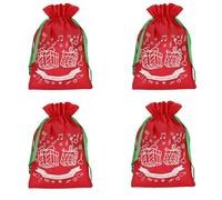 SPRINGOS Bolsa de regalo para Navidad, 4 unidades