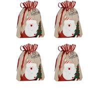 SPRINGOS Bolsas de regalo de Navidad con Papá Noel, 4 unidades
