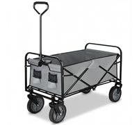 SPRINGOS Carretilla de jardín con asa, soporta hasta 80 kg, plegable