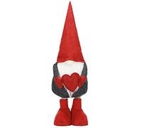 SPRINGOS Gnomo de Navidad con patas telescópicas de hasta 84 cm, en forma de corazón, enano escandinavo, decoración navideña