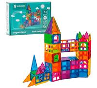 SPRINGOS Juego de 60 bloques de construcción magnéticos en muchas formas y colores, sin BPA, certificado CE, juego educativo creativo para construcción, habilidades motoras, geometría
