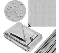SPRINGOS Lona de protección, 6 x 8 m, ojales reforzados, PE 210 g/m2, lona de camping, resistente al agua