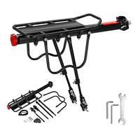SPRINGOS Portaequipajes para Bicicleta de Aluminio, Carga máxima de 10 kg. Soporte para portaequipajes,Negro,57x16x40 cm