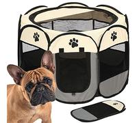 SPRINGOS Recinto para Cachorros con Suelo caño para Cachorros Plegable 68 x 68 x 43 cm Jaula para Mascotas para el hogar