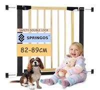 SPRINGOS Rejilla protectora para puertas y escaleras con sistema de sujeción de extensión 82-89 cm