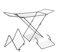 SPRINGOS - Tendedero plegable 3 en 1, 17 metros de superficie de secado para ropa y ropa interior, tendedero para balcón, radiador y bañera