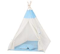 SPRINGOS Tienda de campaña para niños Tipi Cojín de Suelo de algodón 160 x 120 x 100 cm Tienda de campaña para niños