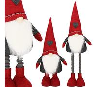 SPRINGOS Wichtel GNOME GNOME - Figura decorativa (altura regulable, 51-70 cm, patas telescópicas, fieltro, Navidad, San Valentín