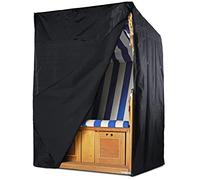 Springreen Cubre Sillón para Exterior Impermeable, Funda Protectora para Muebles Mimbre, Funda Sillas Jardín, Protege tus Sillas del Sol, Lluvia, Viento y Polvo, Cremallera y con Cordón Ajustable