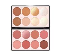 SPRINGSKY Paleta de contorno de maquillaje de 16 colores, resaltadores de rubor, bronceador en polvo, todo en uno, kit de contorno, regalos cosméticos para mujeres, belleza para festivales