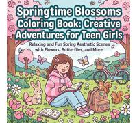 Springtime Blossoms Coloring Book for Teen Girls: Cute, Relaxing Flowers, Fashion, and Cozy Spring Scenes for Stress Relief: 40 Fun and Easy Designs ... Scenes for Relaxation and Stress Relief