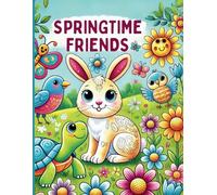Springtime Friends: A Coloring Book of Animals and Flowers for Kids