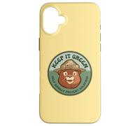Springtime Smokey Bear Keep It Green Head Logo Carcasa para iPhone 16 Plus