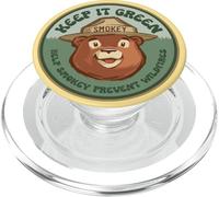 Springtime Smokey Bear Keep It Green Head Logo PopSockets PopGrip para MagSafe