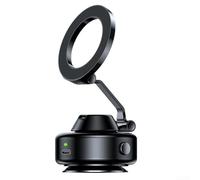 Springwillfly Aleación de aluminio ABS Soporte magnético del teléfono del coche con rotación completa de 360 grados y retención segura del dispositivo (negro)