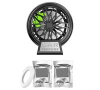 Springwillfly Ambientador sólido para coche cerca de salidas de aire acondicionado, con diseño realista de cubo de rueda de neumático y pinza de freno (plateado)