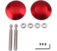Springwillfly Automotriz 62mm Hood Fastener Construcción de aleación de aluminio para bloqueo de capó y función controlada (rojo)