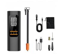 Springwillfly Bomba inalámbrica portátil de la pantalla dual para los neumáticos del coche con la carga USB de la exhibición del LCD