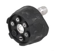 Springwillfly Boquilla de pulverización ajustable para lavado a presión para un enjuague eficaz y aplicación de jabón en equipos al aire libre (negro)