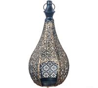 Springwillfly Candelabro cilíndrico del hierro que refleja la artesanía de Oriente Medio para el estilo de la sala de estar y del dormitorio (B)