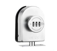 Springwillfly Cerradura de puerta de vidrio sin marco sin llave con 1000 combinaciones de códigos únicos y níquel cepillado para una integración estética consistente (perno de piso 2)