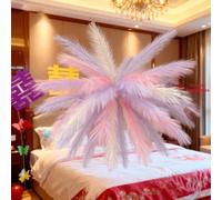 Springwillfly Césped artificial de junco 50 piezas decoración estilo fuegos artificiales para bodas y exhibición en el hogar, hecho de tela de poliéster diseñada para múltiples usos (E)