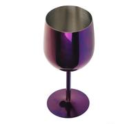 Springwillfly Copa de vino de acero inoxidable de 350 ml de capacidad con base plana para mayor estabilidad y tallo extendido para una mejor aireación, adecuada para fiestas y viajes al aire libre