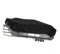 Springwillfly Cubierta cuadrada de tela Oxford 210D para barco, protección contra el polvo, 17-20 pies, 21-24 pies, cubierta marina impermeable, color negro, almacenamiento al aire libre