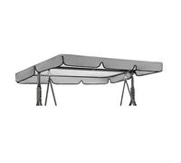 Springwillfly Cubierta de toldo para silla de columpio al aire libre, 142 x 120 x 18 cm, impermeable, funda de repuesto con borde festoneado para protección de muebles de jardín y patio (gris, 195 x