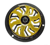 Springwillfly Cubierta giratoria de 360 grados para ventilador de motocicleta con orientación de 45 grados para guiar el flujo de aire y la temperatura más baja del motor (amarillo)
