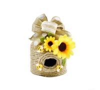 Springwillfly Decoración rústica de cuerda para casa de abejas, con abejas de madera, estilo granja, decoración de jardín para cocina del hogar (D)