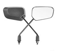 Springwillfly Espejo retrovisor convexo ajustable para motocicleta y scooter eléctrico con diseño de gran angular y construcción de plástico ABS (A)