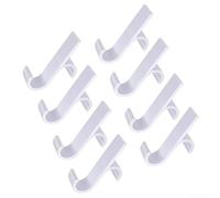Springwillfly Ganchos para radiador para secar toallas y ropa, diseño de plástico, incluye 8 ganchos para uso doméstico (blanco)