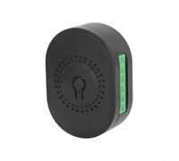 Springwillfly Interruptor de luz inteligente de 2 vías compatible con Zigbee, no requiere cable neutro, control de voz y funciones de gestión de grupo (negro)