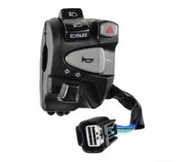 Springwillfly Interruptor de manillar de montaje izquierdo compatible con Click150 con intermitente intermitente, control de haz y botón