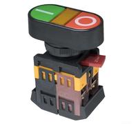 Springwillfly Interruptor industrial de doble color con botones rojos y verdes y luz APBB 22 25N AS 22 25N PPBB 30N (APBB-22 y 25N)