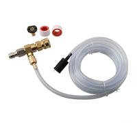 Springwillfly Inyector de jabón para lavadora a presión aguas abajo 4000 PSI con conexión rápida de 3/8 pulgadas, válvula de volumen de agua ajustable y filtro para líquidos más limpios