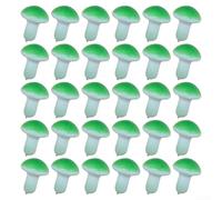 Springwillfly Juego de 30 hongos sintéticos para decoración de temática natural para mesa de cocina, estante de mesa, mantel de boda, fondos de fotos (verde)