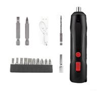 Springwillfly Juego de herramientas de destornillador eléctrico, mini taladro eléctrico, alimentado por batería de litio, herramienta de mano compacta con cabeza de metal, 250 RPM para reparación de