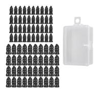 Springwillfly Juego de reparación de neumáticos sin cámara, 80 unidades, clavos de tornillo de goma negra con funda para coches, SUV, motocicleta, reparación de bicicletas de montaña