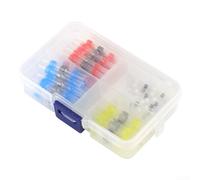 Springwillfly Kit de terminales retráctiles de anillo de estaño, 50 unidades, conectores de cable a tope eléctricos impermeables IP67 para proyectos eléctricos marinos automotrices