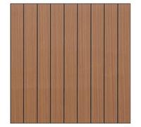 Springwillfly Los paneles de madera aplicados del listón para la supresión del eco y la transformación interior elegante los 40x40cm material del PVC ninguna perforación requerida (GSB-PC53881-1)