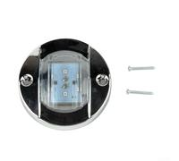 Springwillfly Marine Boat LED Stern Light White Round 12V IP67 Cubierta a prueba de salpicaduras Cabina Iluminación de cortesía para carrito de navegación 75Mm Diámetro (azul)