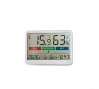 Springwillfly Monitor digital de temperatura y humedad con pantalla a color e indicador de comodidad para conciencia ambiental interior (estilo inglés blanco)