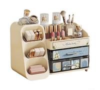 Springwillfly Organizador de maquillaje con cajones para brochas y cosméticos en diseño compacto para baño o dormitorio (D)