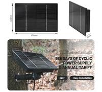 Springwillfly Panel solar con 6 baterías integradas, 5 V 2. Salida máxima de 4 A, impermeable y para aplicaciones de seguridad al aire libre