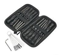 Springwillfly Para juego de herramientas de calibración de carburador de 2 ciclos con 1 para 2 controladores de acero inoxidable, kit de limpieza de 4 pulgadas y funda de transporte
